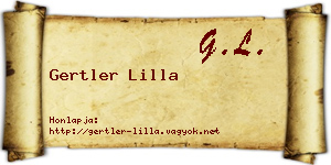Gertler Lilla névjegykártya